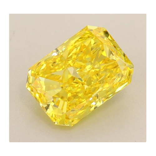 1.05ct Radiant Cut Fancy Vivid Yellow VS1