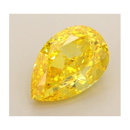 1.16ct Pear Shape Fancy Vivid Yellow VS1